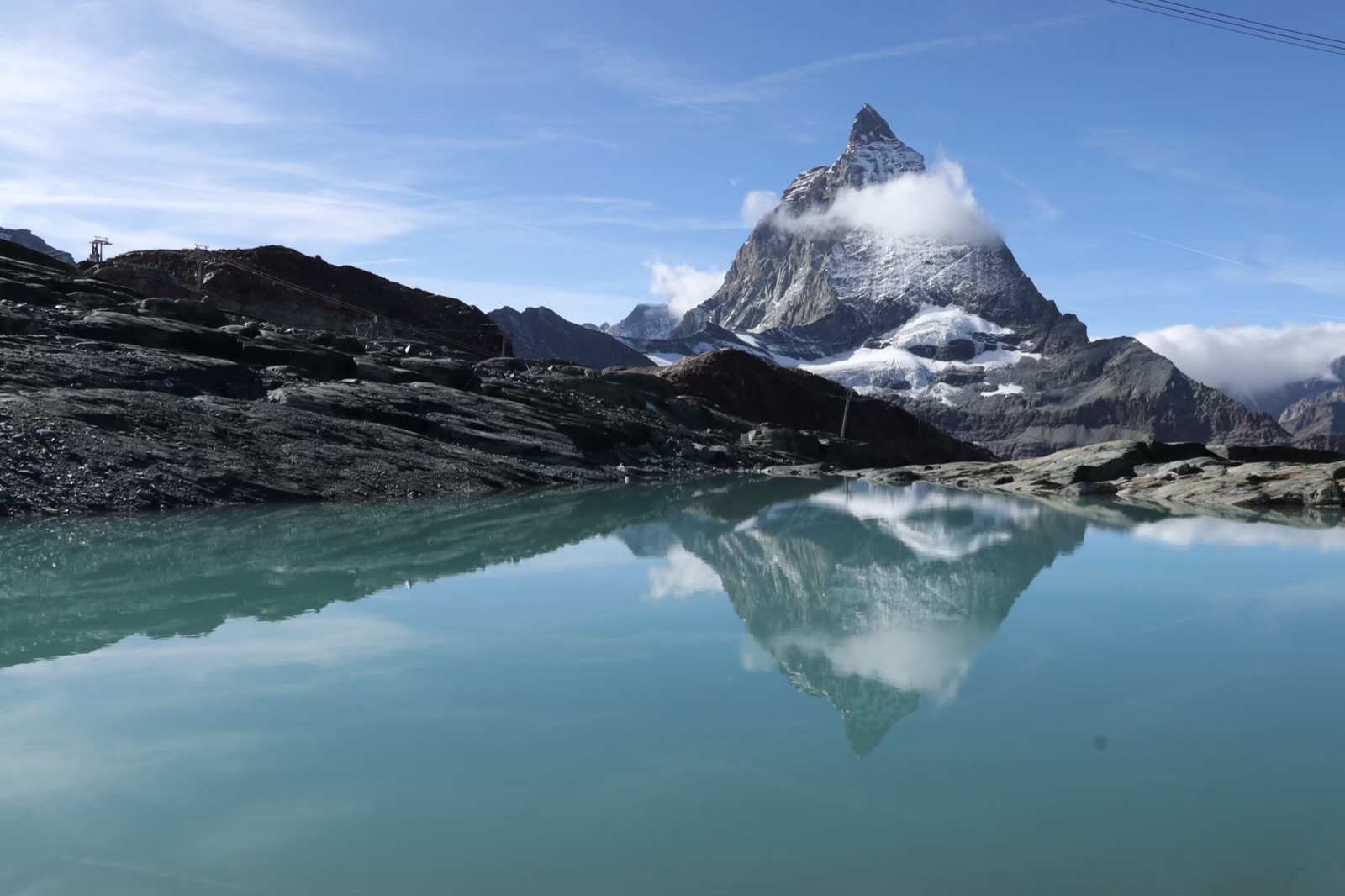 The Matterhorn rising above the Swiss Alps